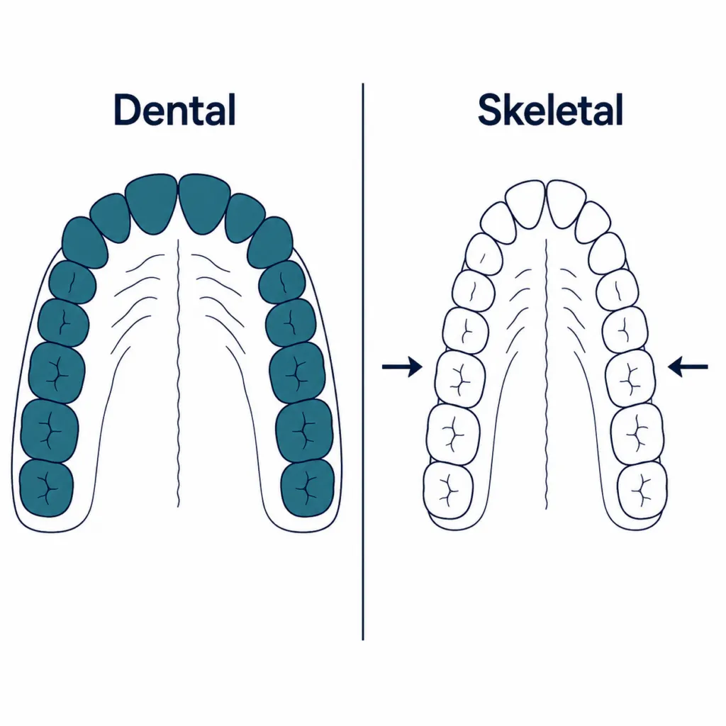 Dental vs. skeletal crossbite