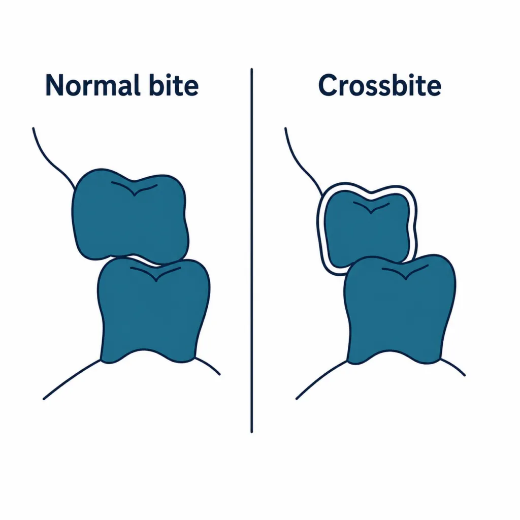 normal bite vs crossbite
